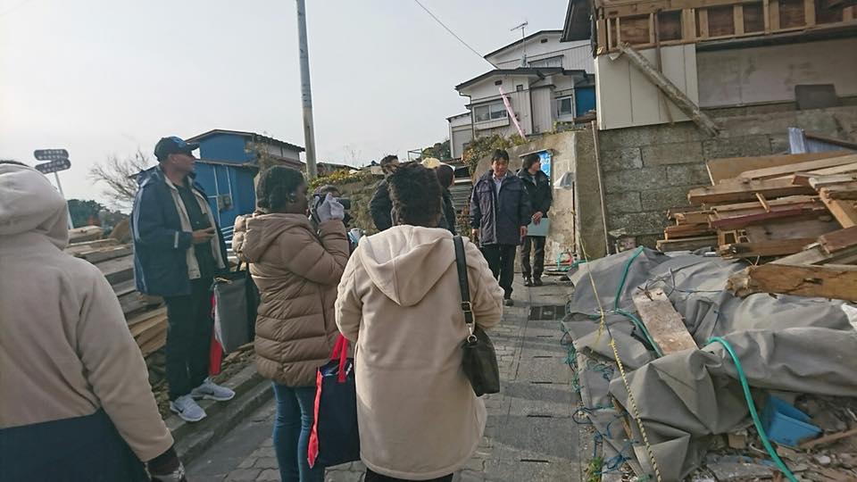 宮城県塩竈市桂島地区にて復興状況視察